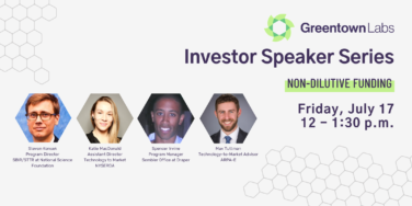 Investor Speaker Series: Non-Dilutive Funding